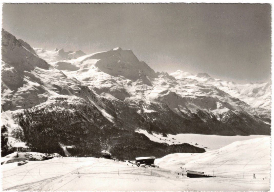 Cartoline postali: St. Moritz - Standseilbahn Corviglia + Skilift – Usato da Binningen venduto da Mountainrider