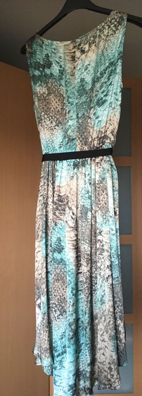 Vestiti: Robe soirée Dune by Dune satin python turquoise brun beige S – Nuovo (secondo la descrizione) da Genève venduto da Libellule477 4