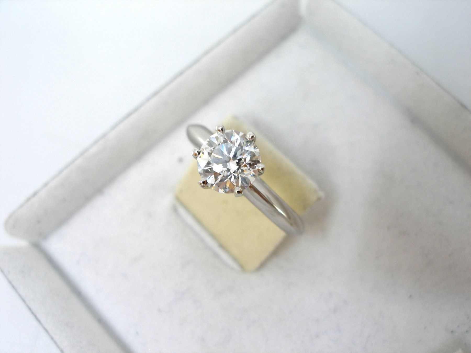 Anelli: 0.950 PLATIN SOLITAIRE RING 1.19 CT D COLOR – Nuovo e nell'imballaggio originale da Zürich venduto da SWISSTIMEARTS-AG 3
