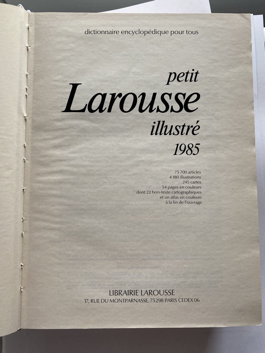 Libri: France, Ancien dictionnaire Larousse – Usato da Corsier-sur-Vevey venduto da Ginoarturo 2