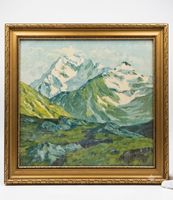 Hans Beat Wieland: Originales Ölgemälde Fletschhorn