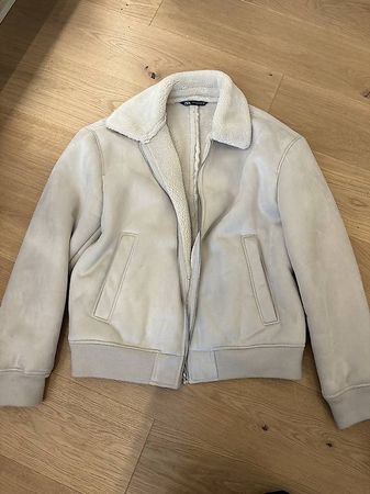 Zara Jacke in Beige/Weiss Gr. XL