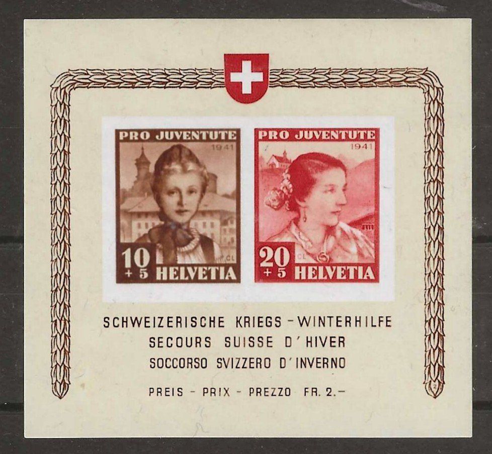 Tous les timbres: 1941 : Pro Juventute Block - postfrisch ** – Neuf (Voir description) à Gümligen par Geniusbuy