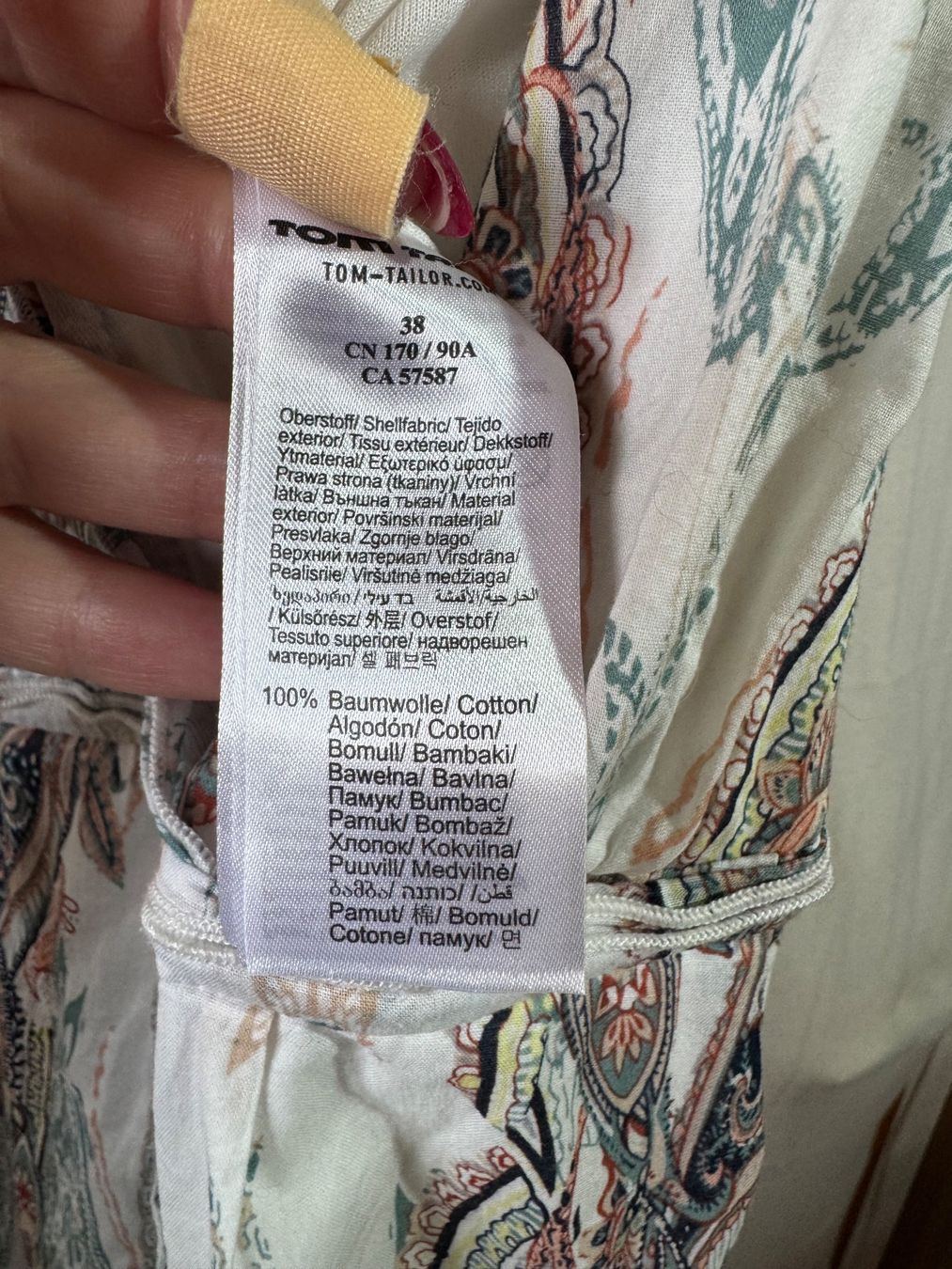 Tom Tailor Vestiti: Kleid von Tom Tailor Gr. 38 100% Baumwolle – Usato da Grosswangen venduto da SALE_SALE_SALE 3