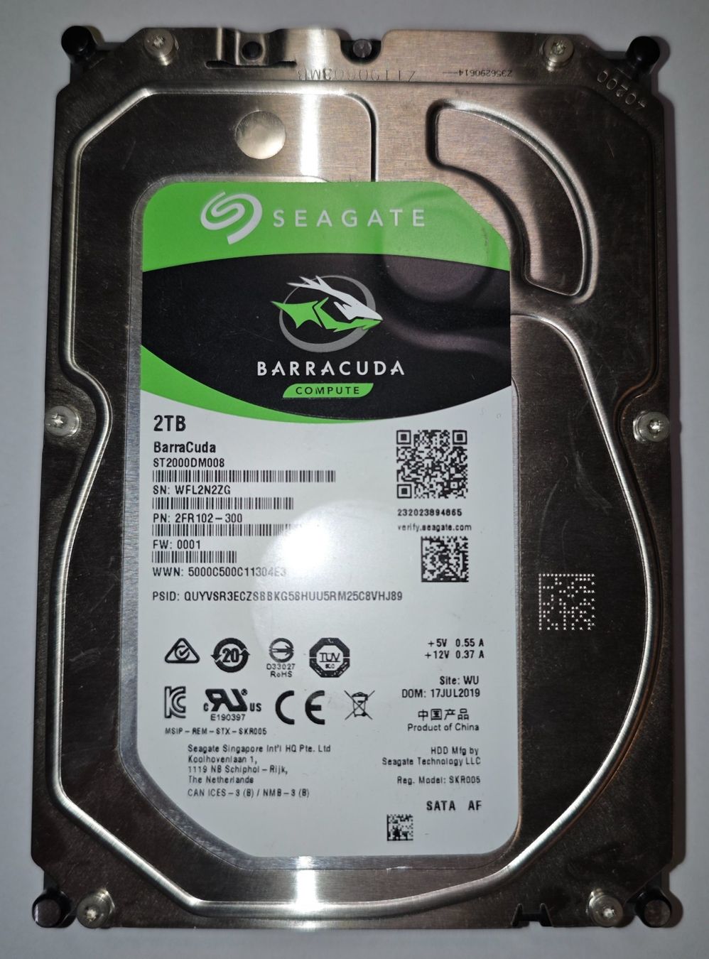Seagate Dischi rigidi: SEAGATE BarraCuda 2TB HDD ST2000DM008 – Usato da Rüti ZH venduto da luck-y