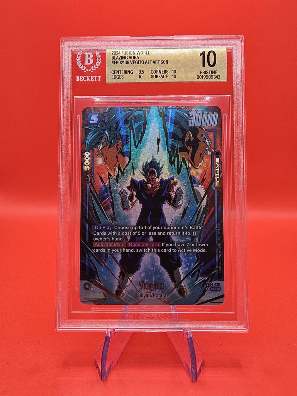 Bandai Carte collezionabili: Dragon Ball TCG Vegito BGS 10 ENG Pristine – Nuovo e nell'imballaggio originale da Lugano venduto da NICKSTORE