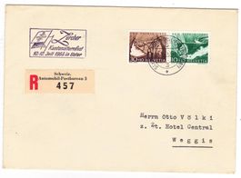 Lettre de Zürich BPA A623 pour Weggis le 11.VII.53