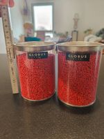 Petits cailloux rouges décoration bougeoir