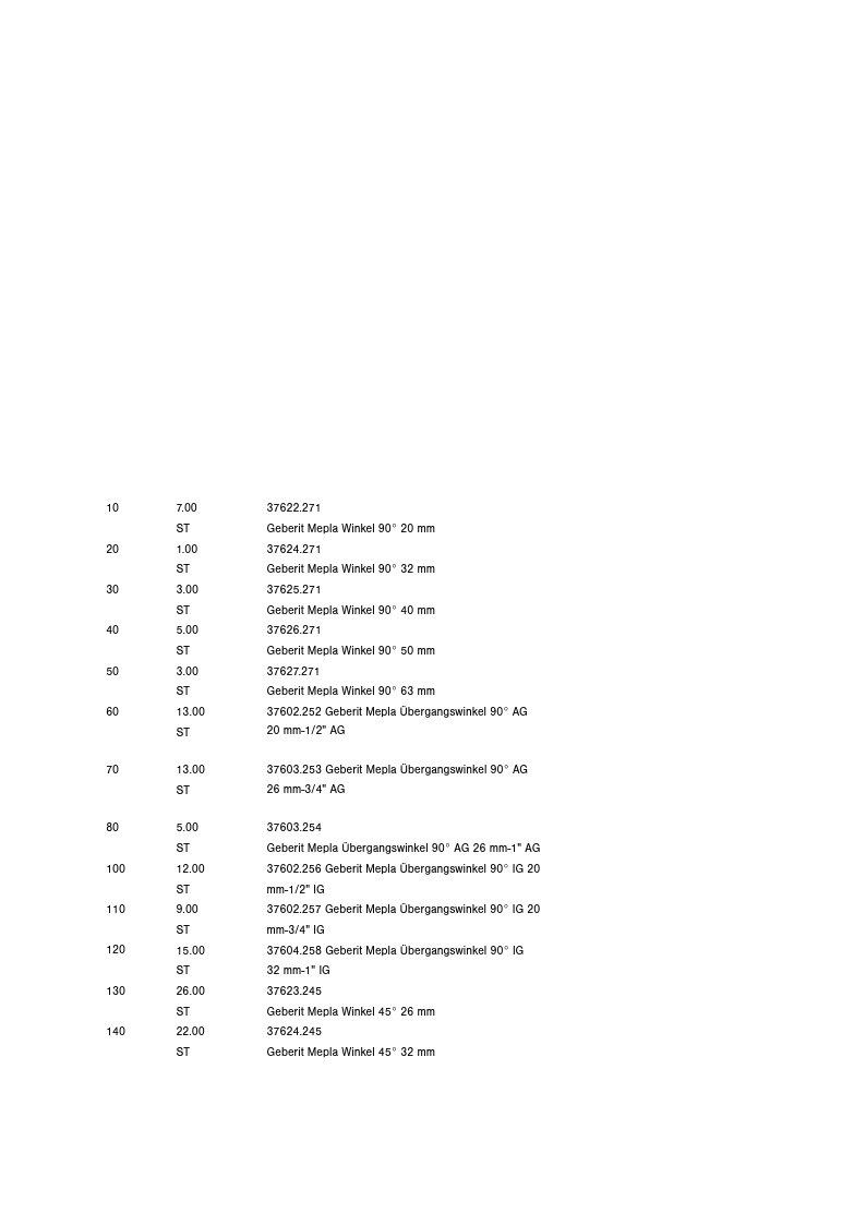 Geberit WC: Mepla Formstücke – Nuovo (secondo la descrizione) da Gais venduto da MRPaolo 1
