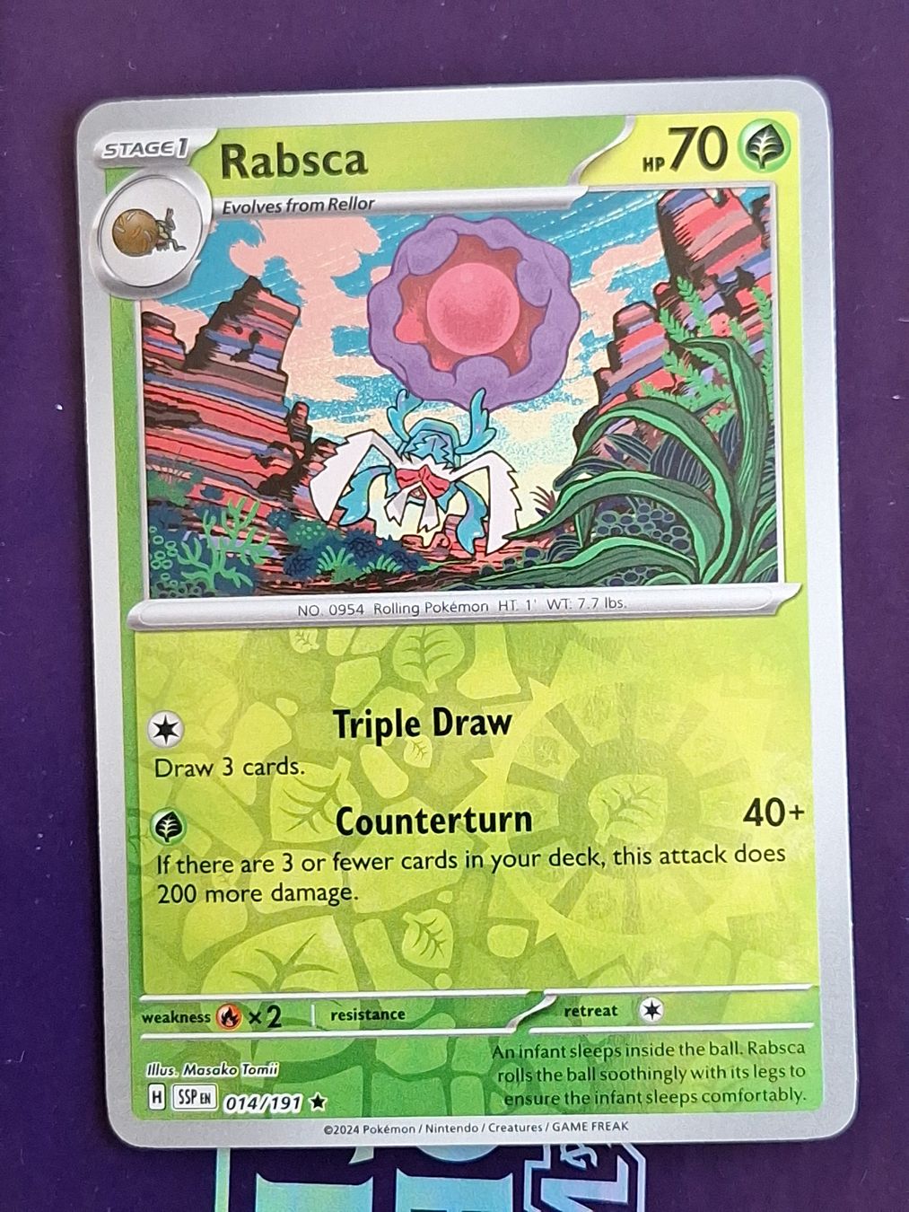 Pokémon Carte collezionabili: Rabsca - Reverse Holo - Pokemon Surging Sparks – Usato da Altstätten SG venduto da GGsGameshop