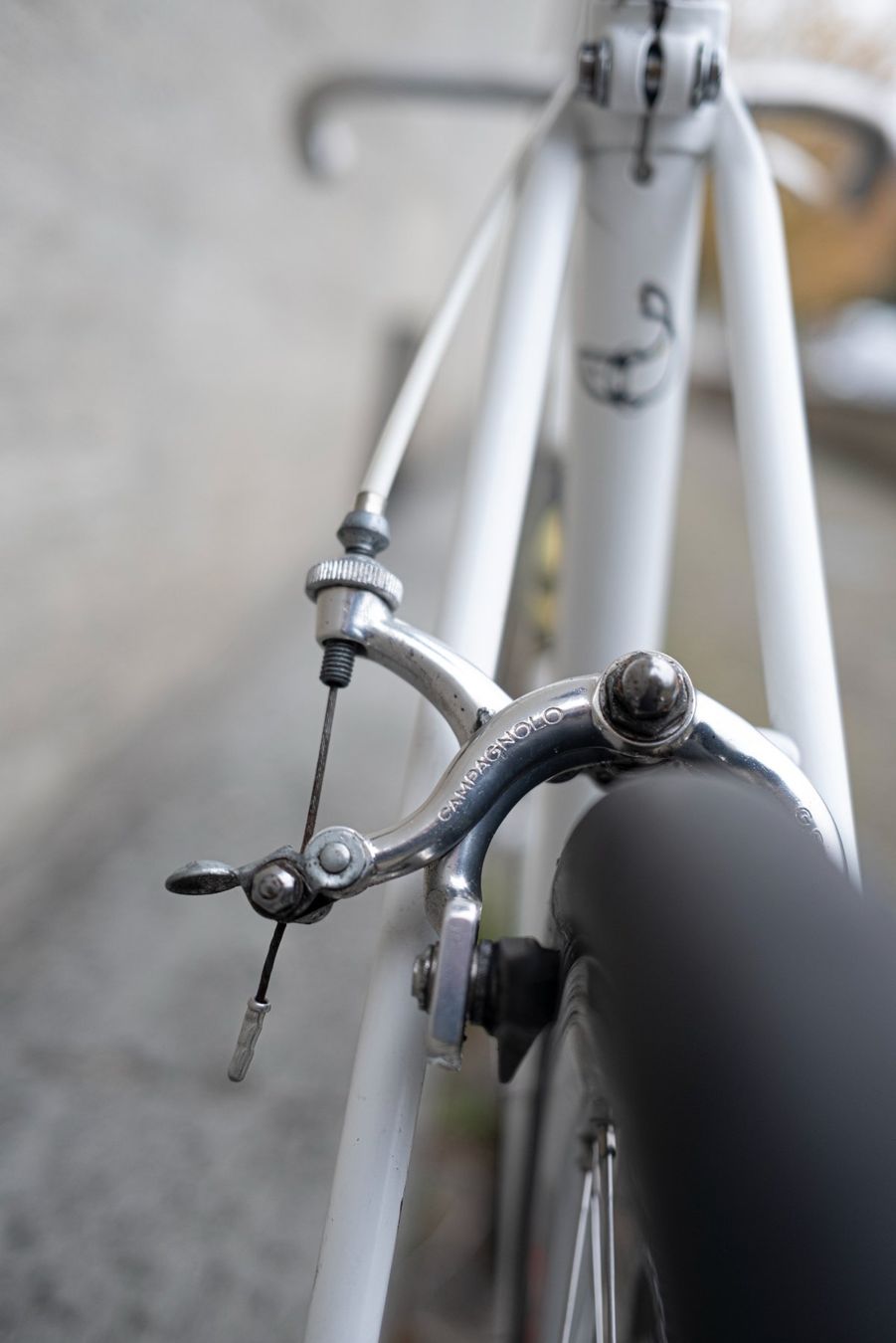 Campagnolo Biciclette: Weisses Singlespeed Velo mit Campagnolo Komponenten – Usato da Zürich venduto da joe-c 6