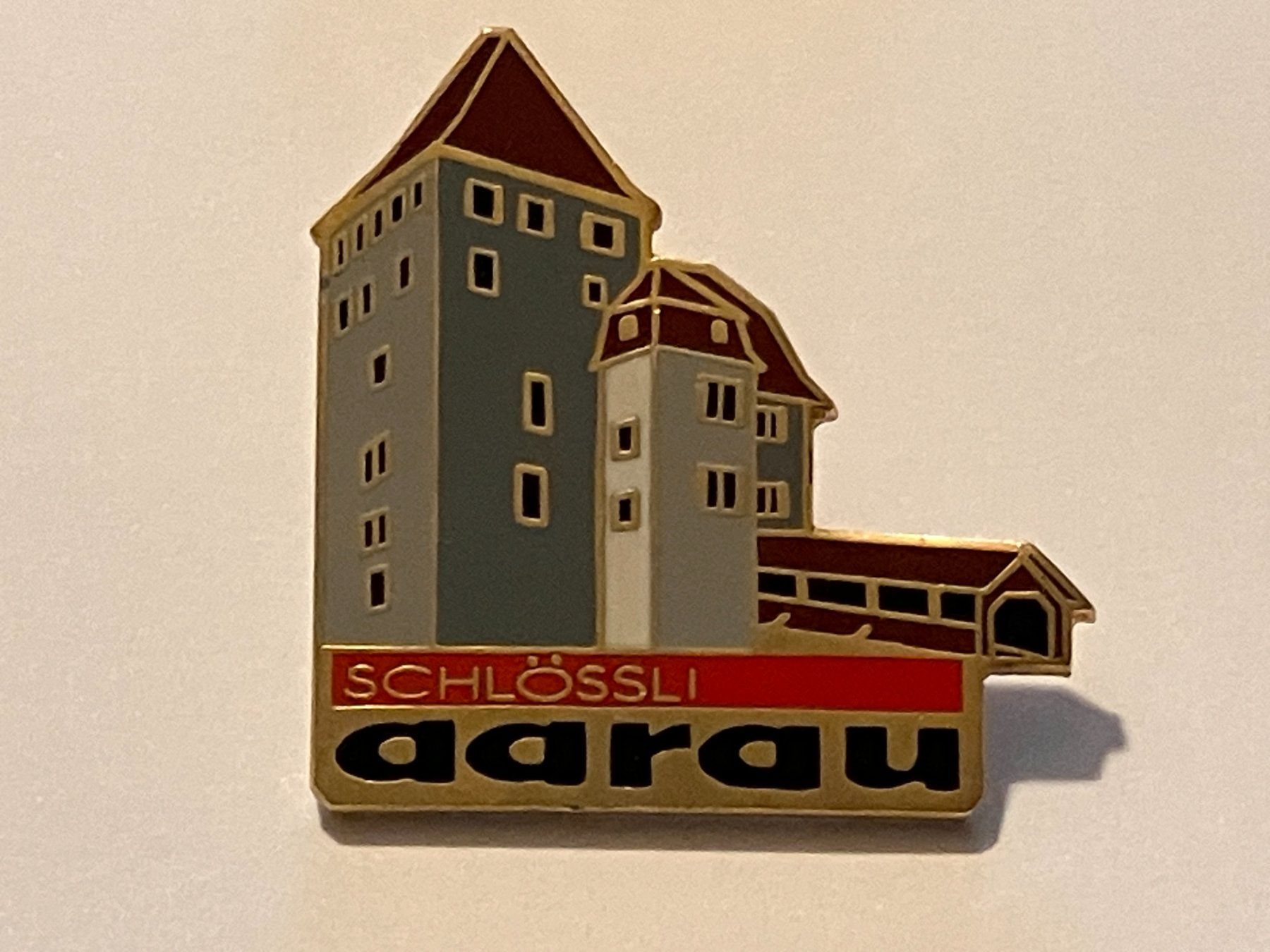 Plaketten & Abzeichen: 1 Pin Schlössli Aarau – Gebraucht aus Basel von djwwpp