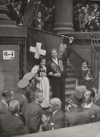 Berlin, Olympische Spiele 1936, Schweizer Fahnen, Foto! RAR!