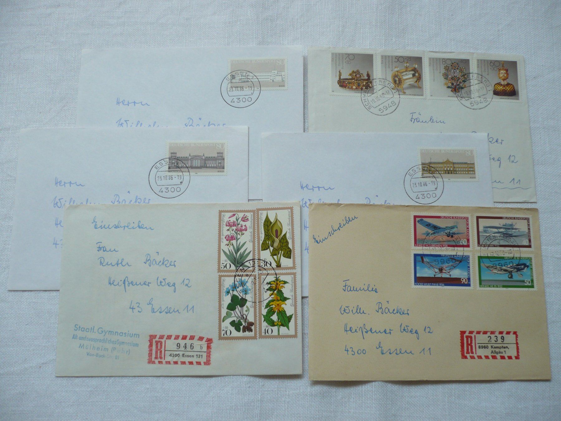 Tous les timbres: BRD 6 Bedarfsbriefe – D'occasion à Zürich par saltandpepper008