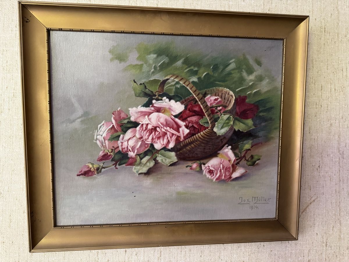 Dipinti: Antikes Gemälde Rosen Öl – Usato da Tübach venduto da Tijera 1