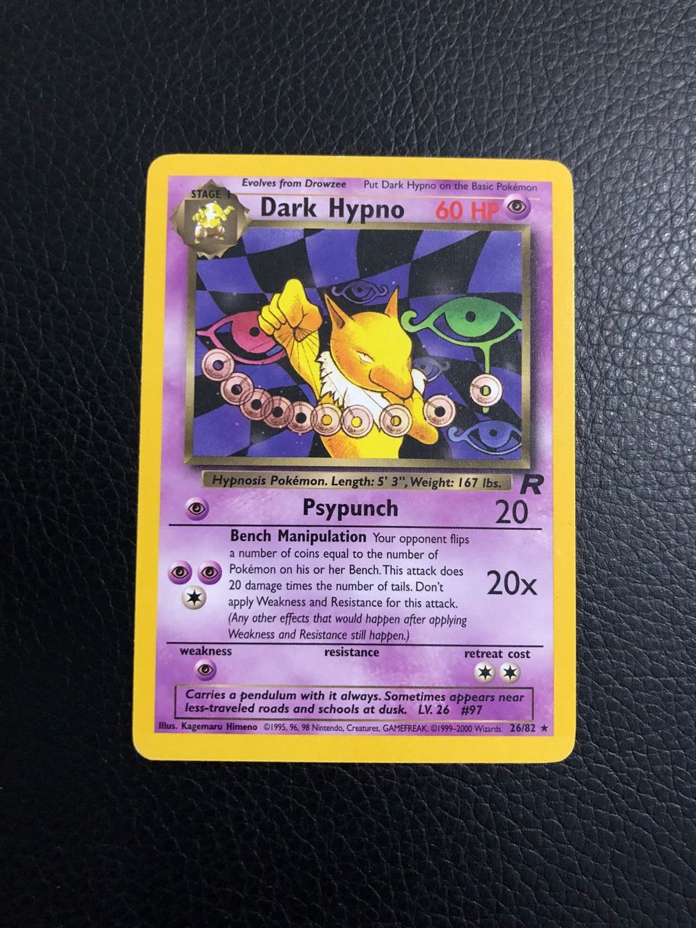 Pokémon Carte collezionabili: Team Rocket Dark Hypno rare 26/82 Ab 1 – Usato da Paradiso venduto da Pkmn10