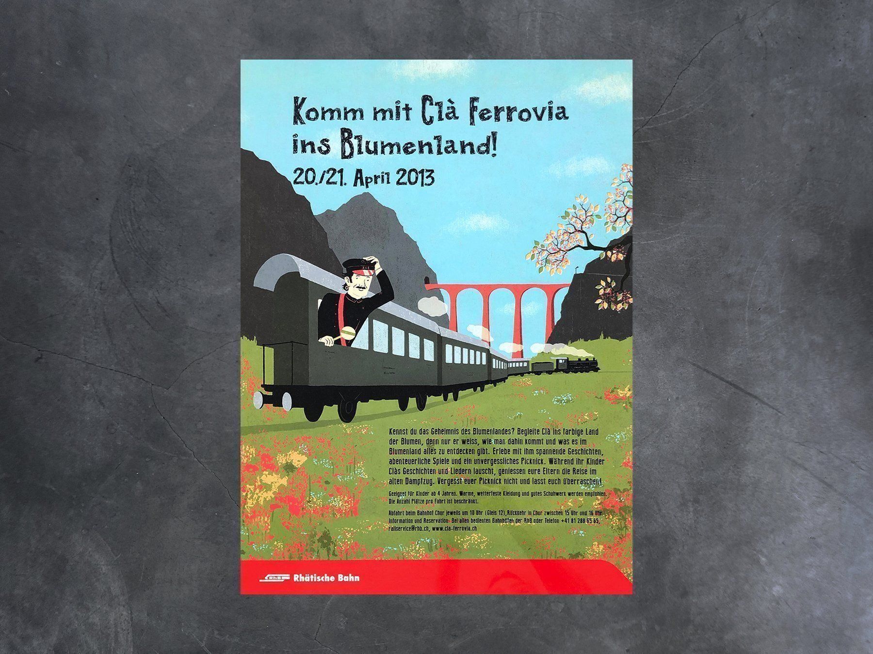 Foto & Immagini: Plakat Clà Ferrovia, RhB, 2013 – Nuovo (secondo la descrizione) da Chur venduto da dr.retro