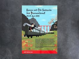 Plakat Clà Ferrovia, RhB, 2013