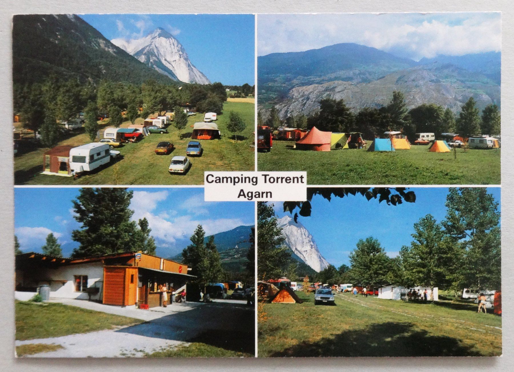Cartoline postali: Agarn / Leuk, Wallis, Camping Torrent – Difettoso da Fétigny venduto da Billy2miny