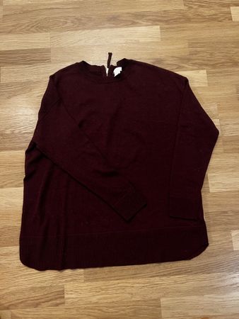 H&M Conscious Pullover bordeaux Grösse L mit Reissverschluss