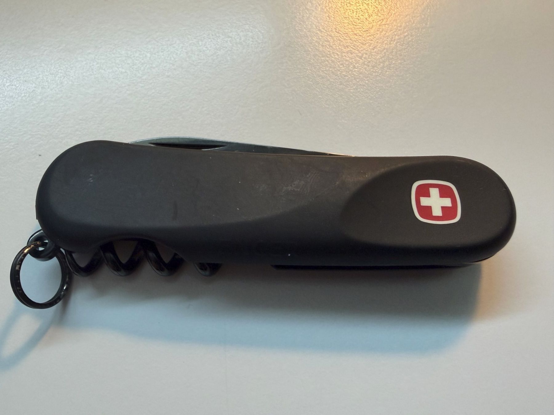 Wenger Taschenmesser: Wenger Blackout, schwarze Klinge, Softgrip – Gebraucht aus Langnau am Albis von Danig0
