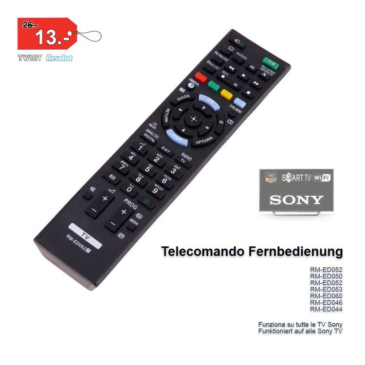 RED035 Ersatz Für Sony Fernbedienung R-ED035