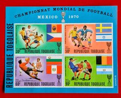 TOGO AFRIKA FUSSBALL WM MEXIKO MEXIC BLOCK 1970** POSTFRISCH