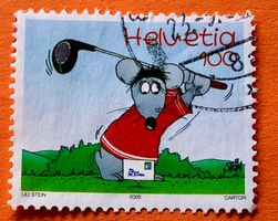 Nr.1159  Maus beim Golfspielen Sondermarken GESTEMPELT 2005