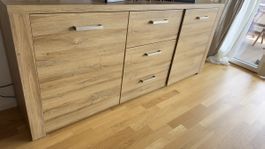 Light Wood Sideboard - Modern Style, Excellent Storage!
