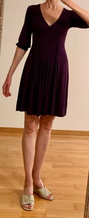 Zara Collection Viscose Kleid, Gr. S, Pflaume, Top Zustand!