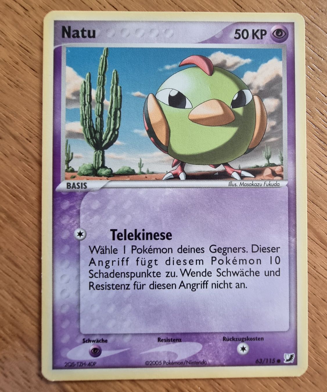 Pokémon Carte collezionabili: Pokémon Natu 2005 DE 63/115 – Usato da Roggwil BE venduto da S_Cards