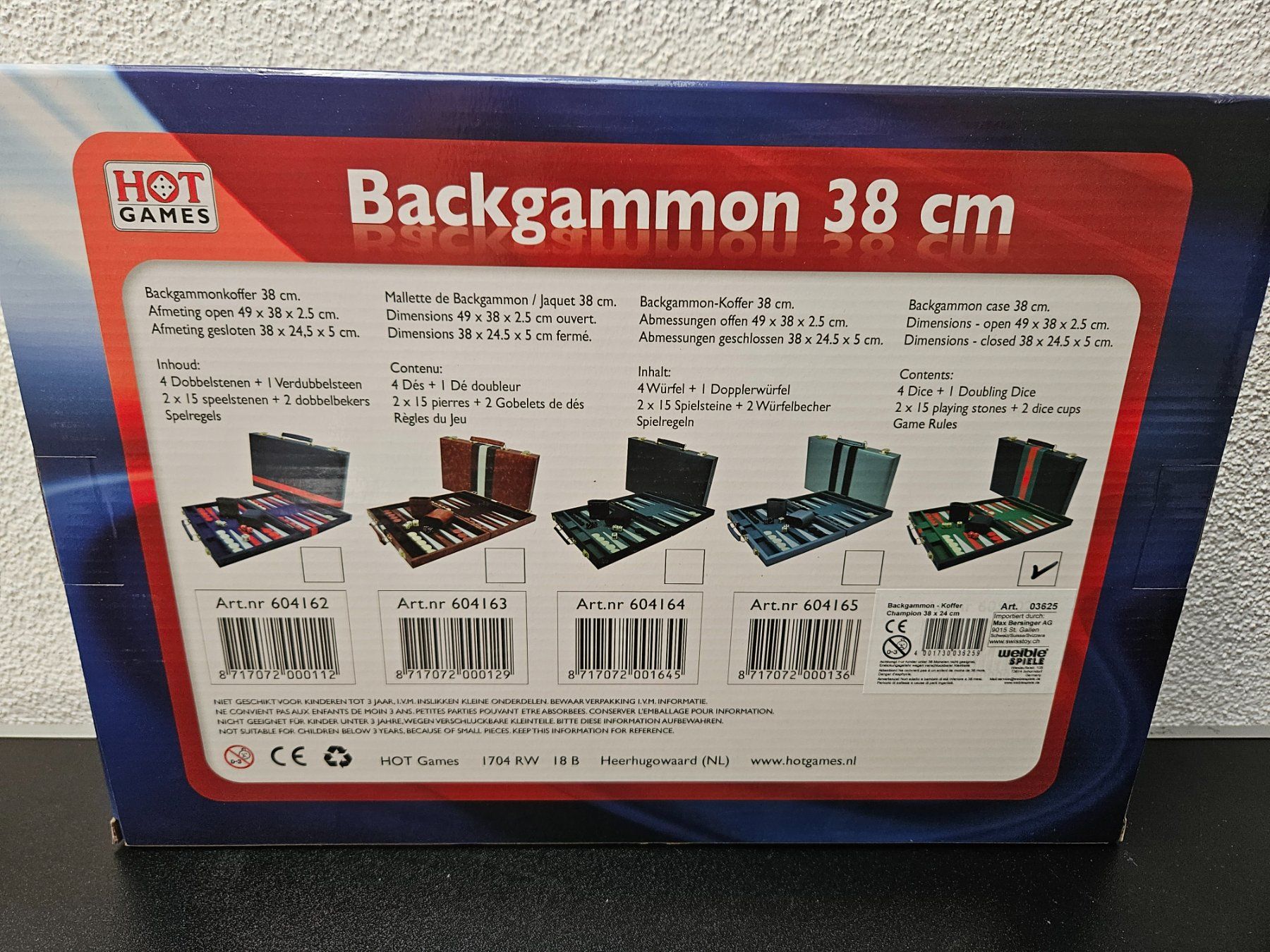 Giochi: Neu - Weibel Spiele - Backgammon 38cm – Nuovo e nell'imballaggio originale da Dagmersellen venduto da J_RP_Dagmersellen 1