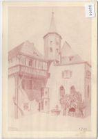 Basel - Bischofshof - Künstlerkarte 1946