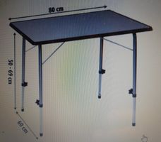 Klapptisch höhenverstellbar 80x60cm neuwertig mit Stühle