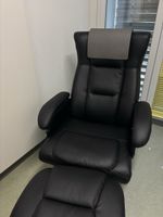 Relaxsessel mit Fusshocker schwarz