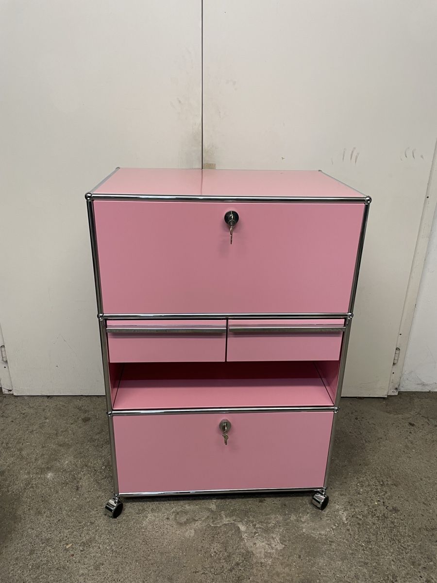 USM Étagères: Usm Haller Rollmöbel True Pink – D'occasion à Basel par M.Secondhand