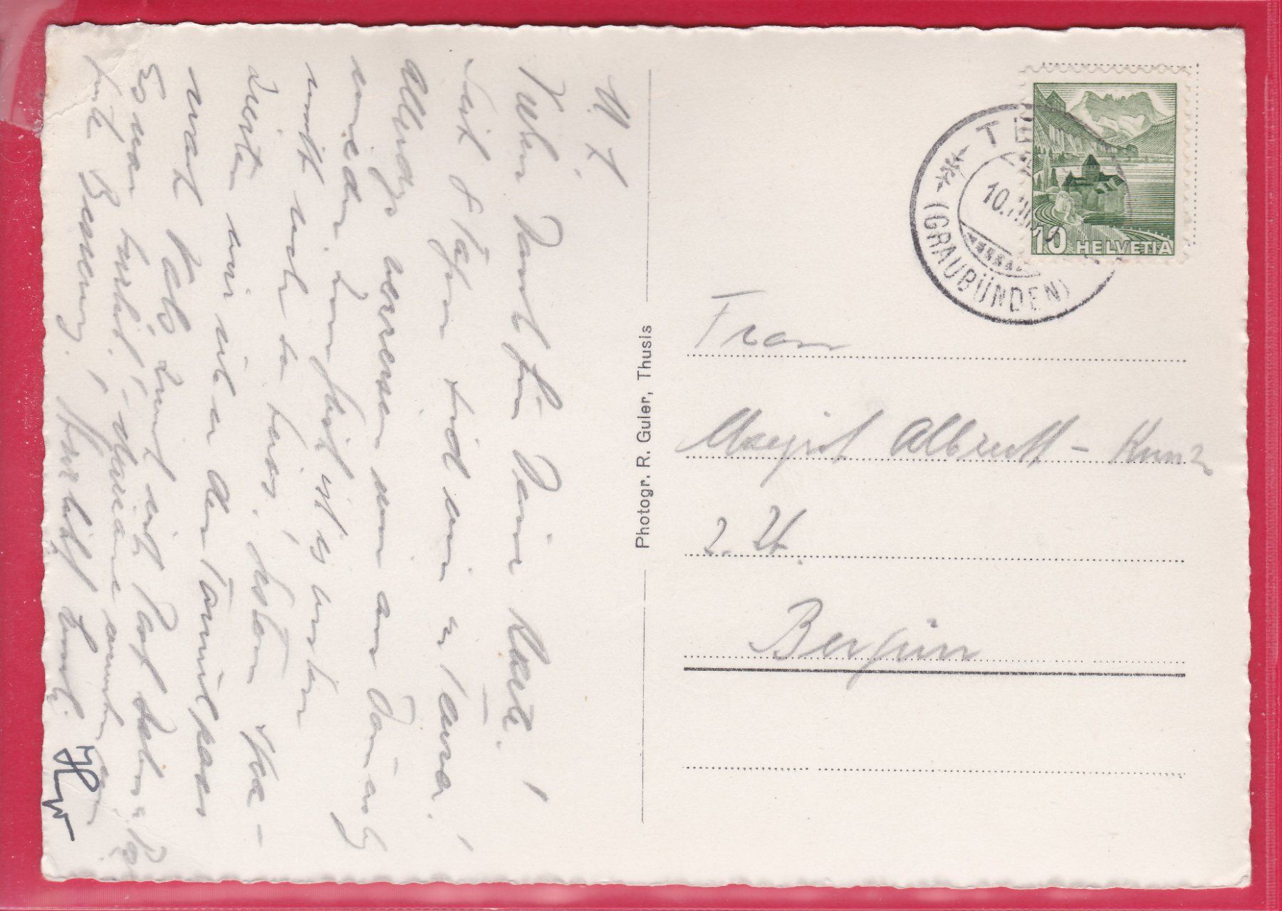 Cartoline postali: LUFTKURORT TENNA 1654m – Usato da Oberrieden venduto da Gebirgsstelze 1