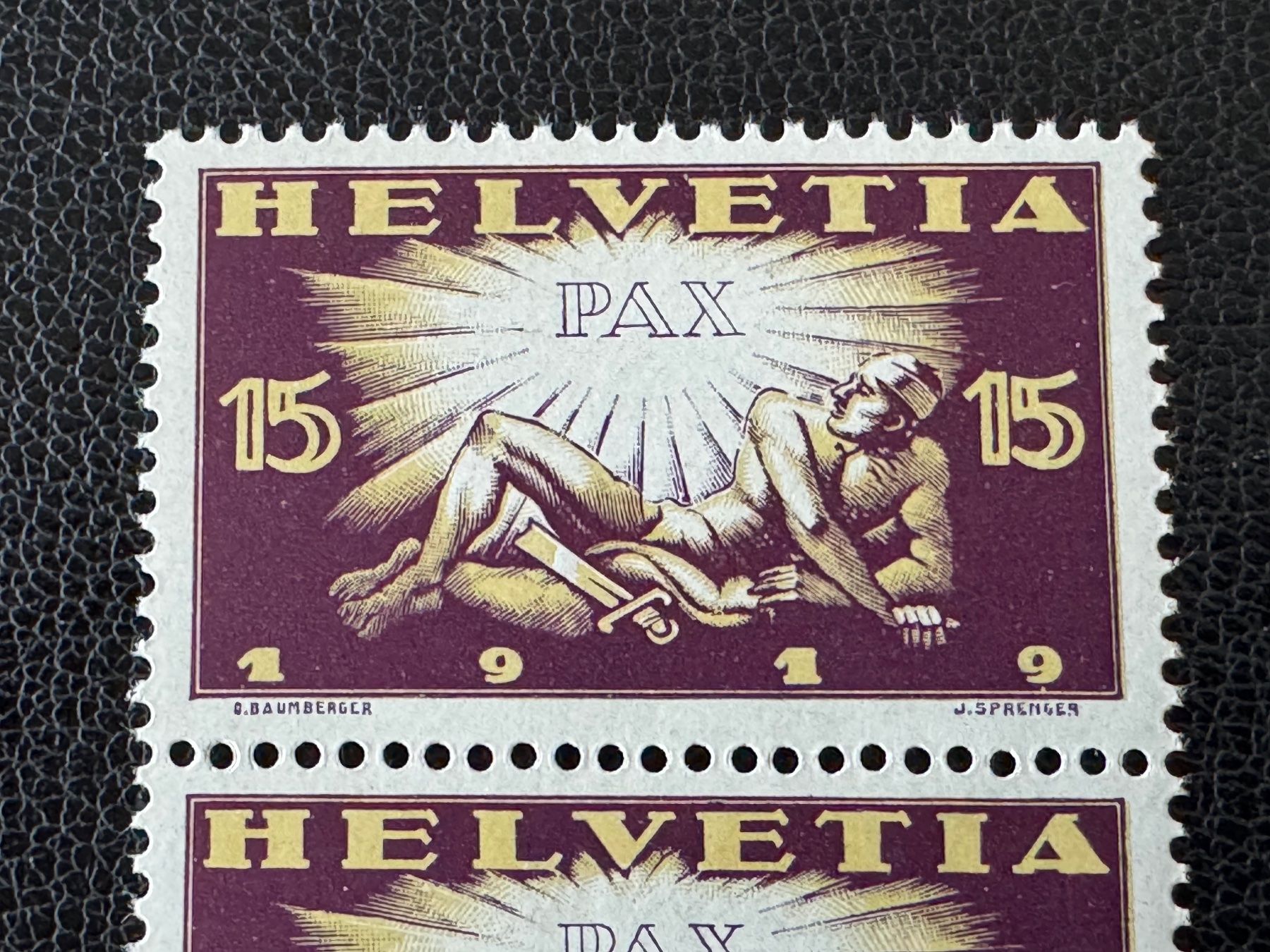 Alle Briefmarken: Freidensmarken 1919, 145.3.01, postfrisch – Neu (gemäss Beschreibung) aus Stallikon von HILDECH1 3