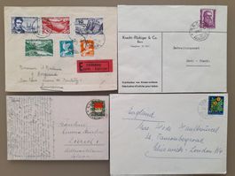 LOT 8 alte Bedarfsbelege, PRO JUVENTUTE Frankaturen, ab 1924