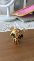 Littlest pet shop yellow brown cheetah leopard cat #2857