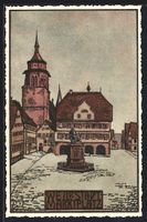Steindruck-AK Weil der Stadt, Blick auf 