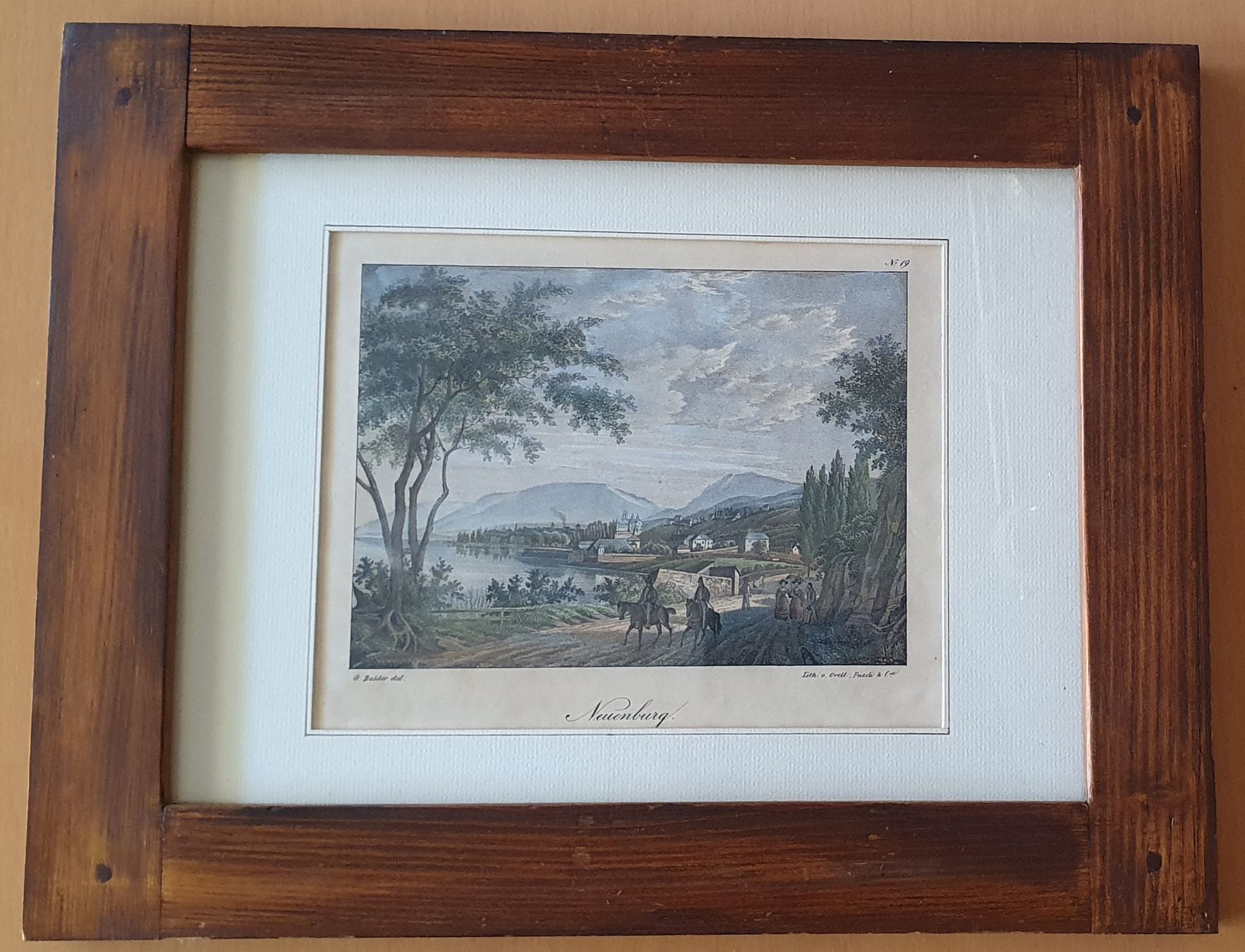 Arts picturaux & lithographies: Bild - Neuenburg, Farb-Lithographie – D'occasion à Kreuzlingen par Rschweiz1