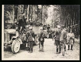 Fotografie Franzöische Soldaten, mit Ma