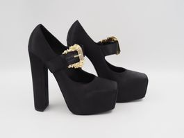 VERSACE Hurley Satin Plateau-Pumps Gr. 37 (20727)
