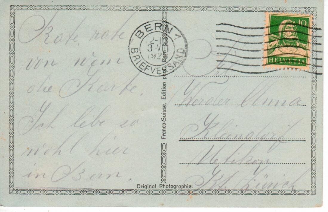 Cartoline postali: Bern, Bärengraben 1923 – Usato da Wolhusen venduto da Curver9 1