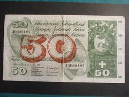 Billet 50.- Fr 1973  Très belle qualité