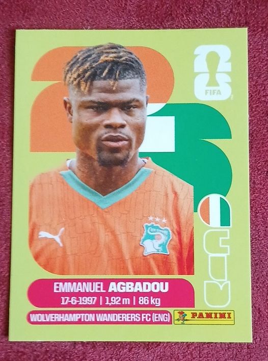Panini Sammelbilder & Trading cards: Fussball Sticker Emmanuel Agbadou Panini 2023 – Gebraucht aus Buus von igo_sq9c