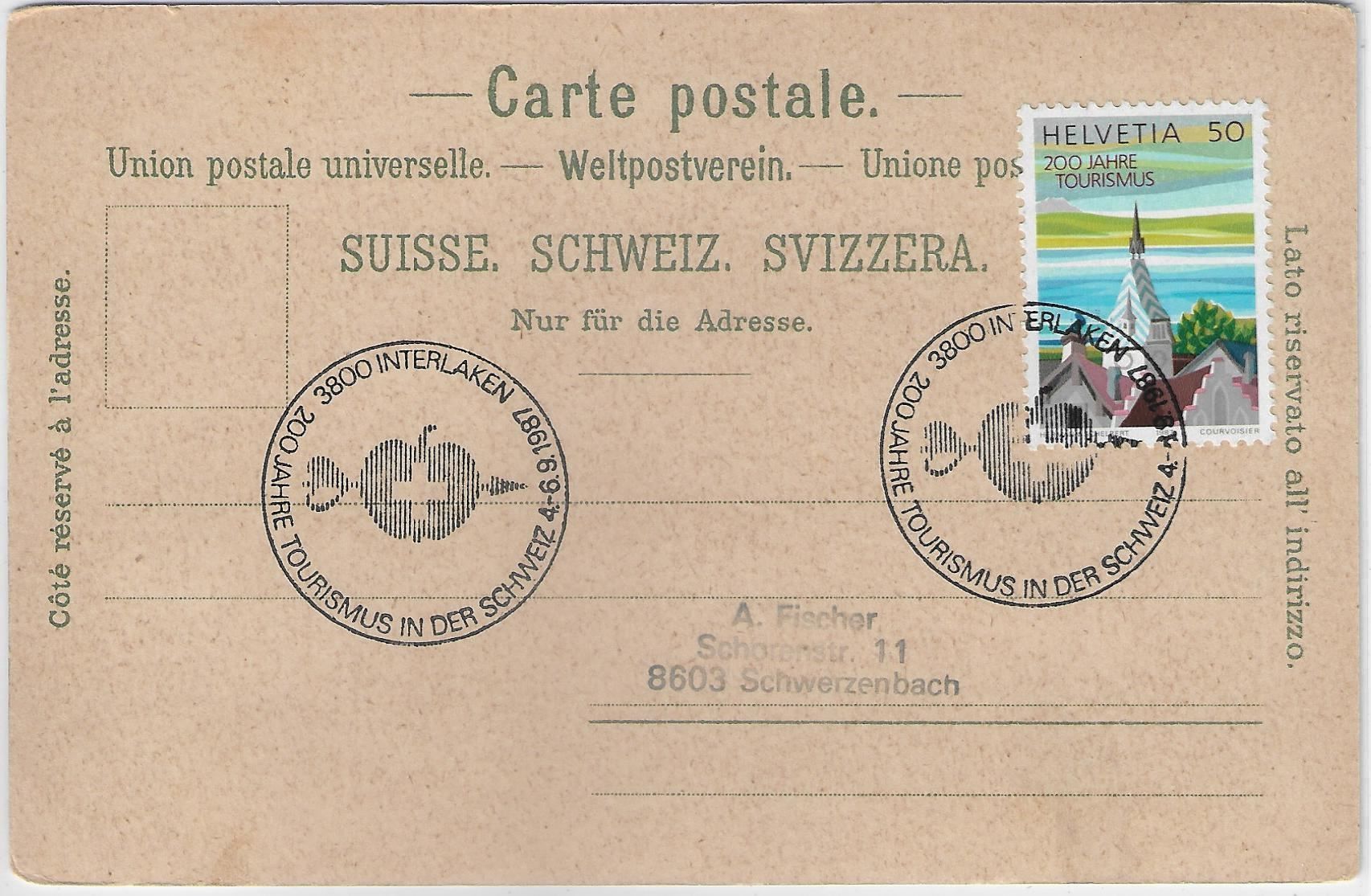 Cartoline postali: Gruss vom Berner Oberland - Litho – Usato da Ettingen venduto da Kartenplanet 1