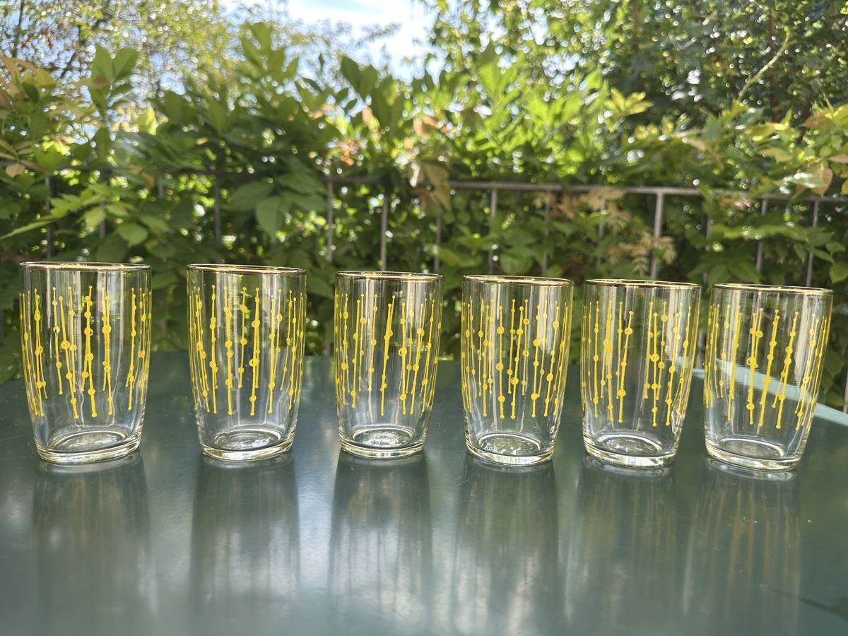 Verres: 6 Drinkgläser mit Goldrand – D'occasion à Olten par Skater_man
