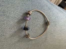 Pandora Armband Silber mit Charms Länge 19 cm 